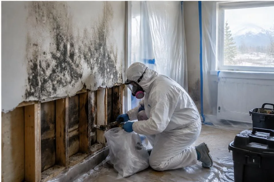 Mould Remediation work area and equipment