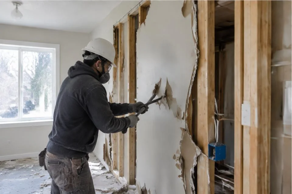 Interior Demolition worksite illustration