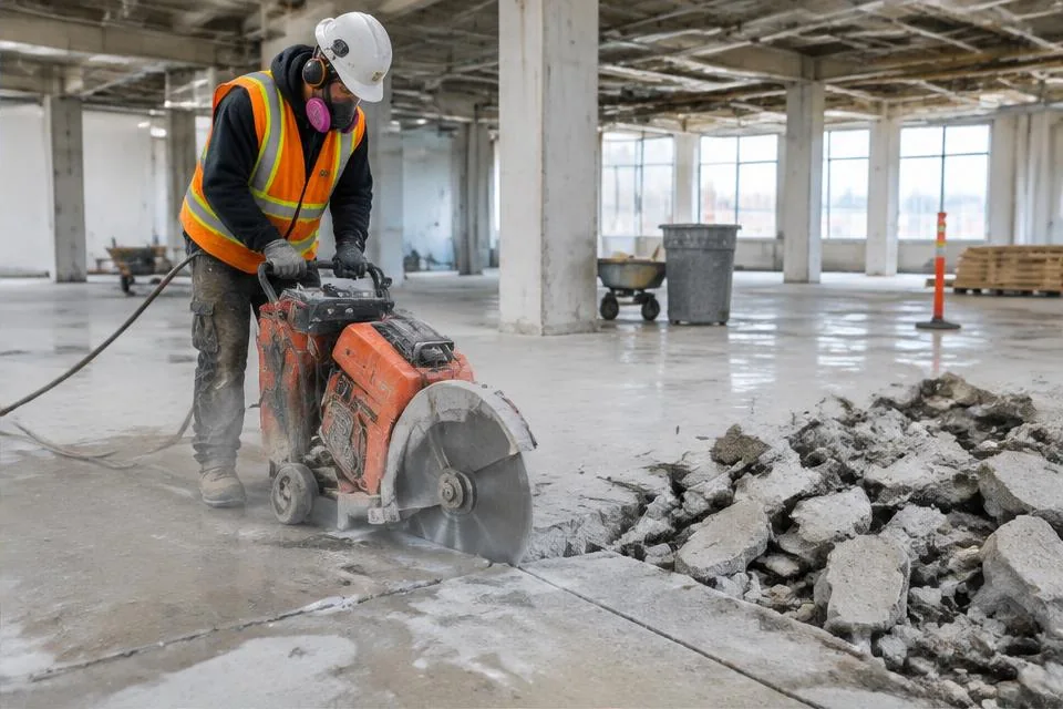 Concrete Removal worksite illustration