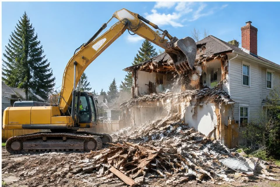 House & Garage Teardowns worksite